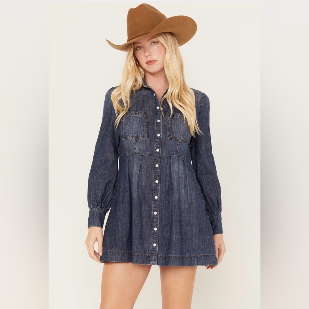 Shyanne Blue Denim mini Dress